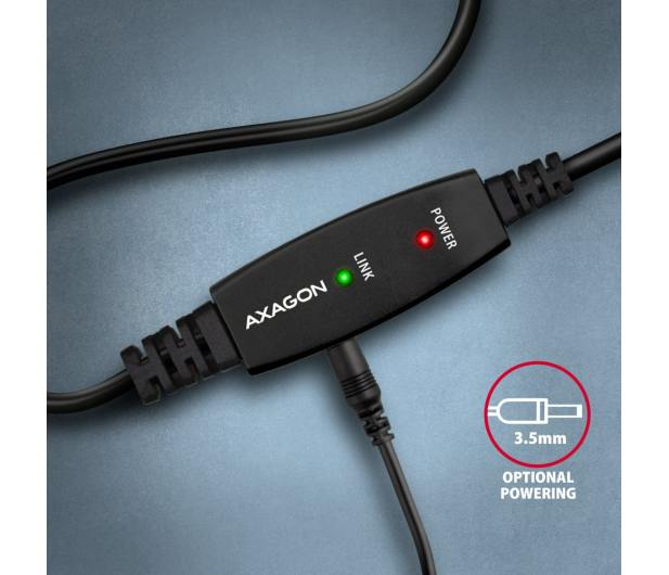 AXAGON ADR-215B USB 2.0 A-M -> B-M aktywny kabel połączeniowy/wzmacniacz 15m - 1485414 - zdjęcie 4